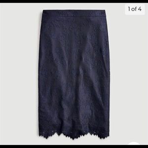Nice J. crew navy lace skirt size 00